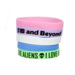 JPS12001GD 1/2" Glow In The Dark Silicone Band with Custom Imprint